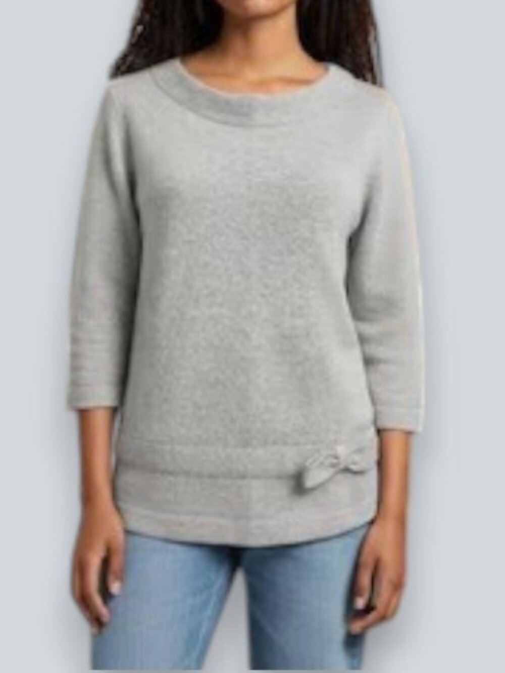 Brooks Brothers lambswool knit pullover sweater grey women's size L
